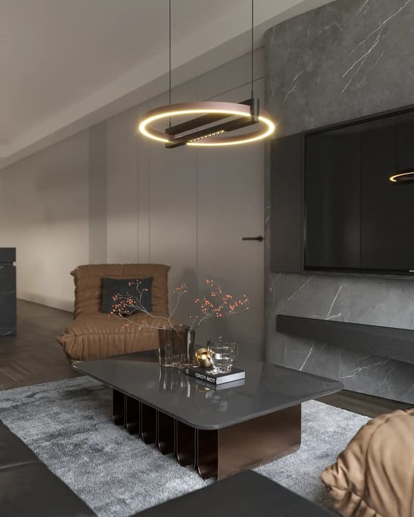 Modern ringpendellampa med list SINGAPUR LED 48W P0552 Maxlight