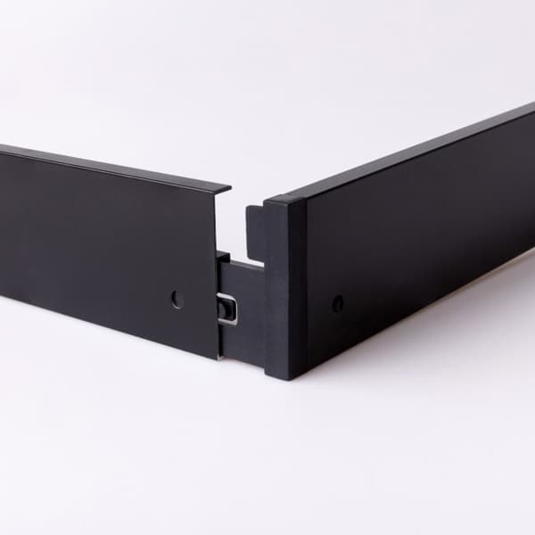 Snap-on ramme til LED-paneler, overflademonteret 120x30 aluminium sort rektangulær Ecolight