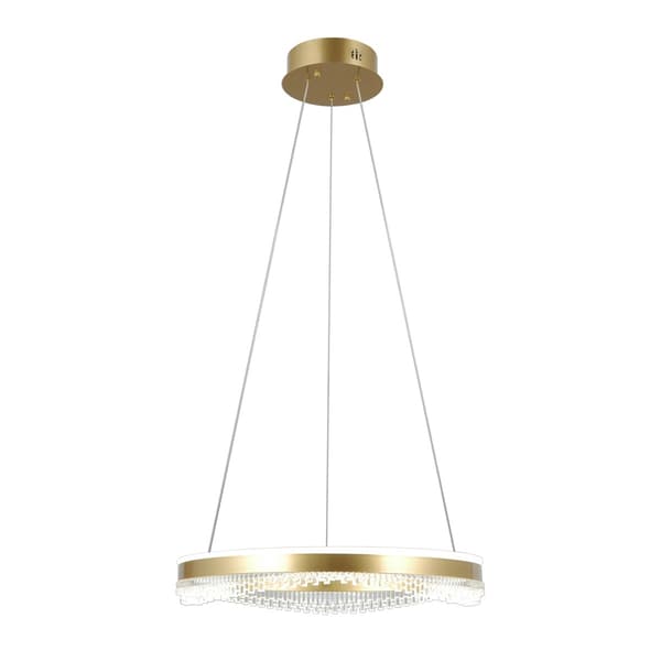 Moderne guld bølget ring LED pendel 40W Morte Italux