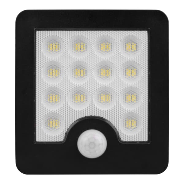 5W LED solcellelampe med bevægelsessensor sort IP65 DPM