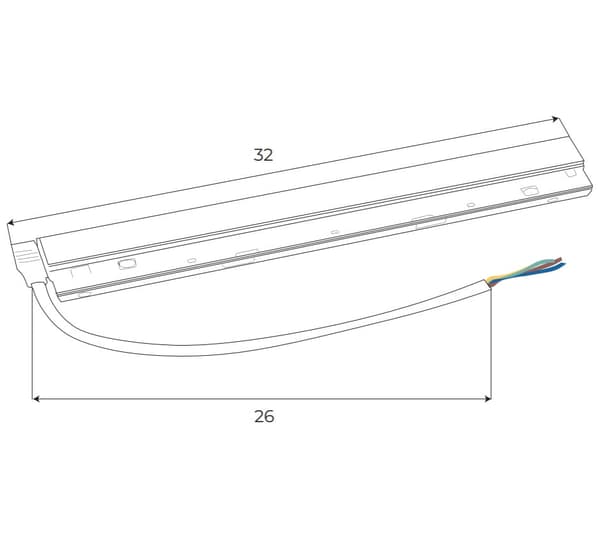 Intern 200W strømforsyning til magnetiske skinner hvid Maxlight