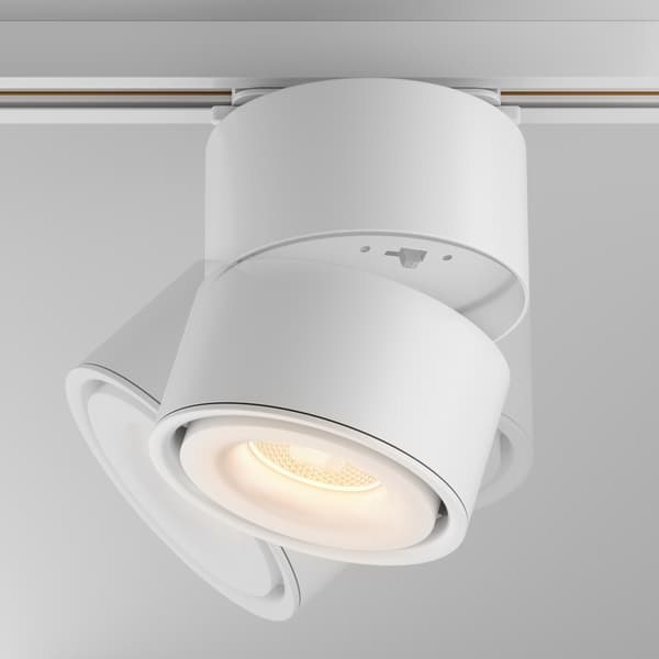 Vit rund rörlig LED-spotlight 15W 3000K YIN Maytoni Technical