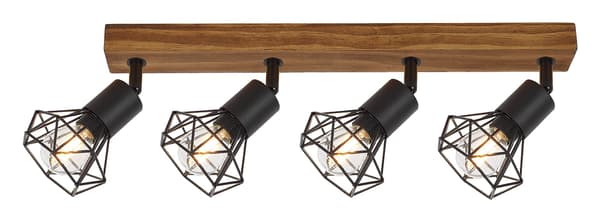 Spotlight eg / mat sort E14 4x40W Zeus 3140 Rabalux