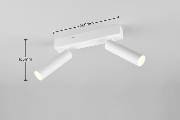 Moderne hvid loftspot, dæmpbar, variabel farve LED 11W AMBALA Trio