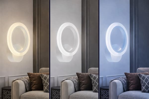 Væglampe moderne hvid LED-ring 12W Vargo