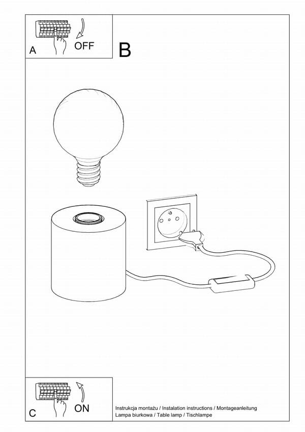 SALGADO-pöytävalaisin, luonnonpuu, Sollux Lighting SL.0674