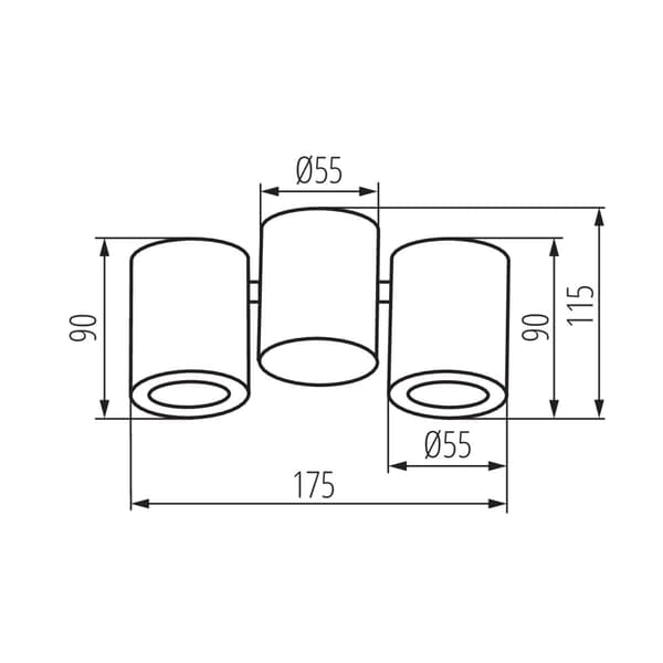 BLURRO 2xGU10 Kanlux 32952 loftlampe
