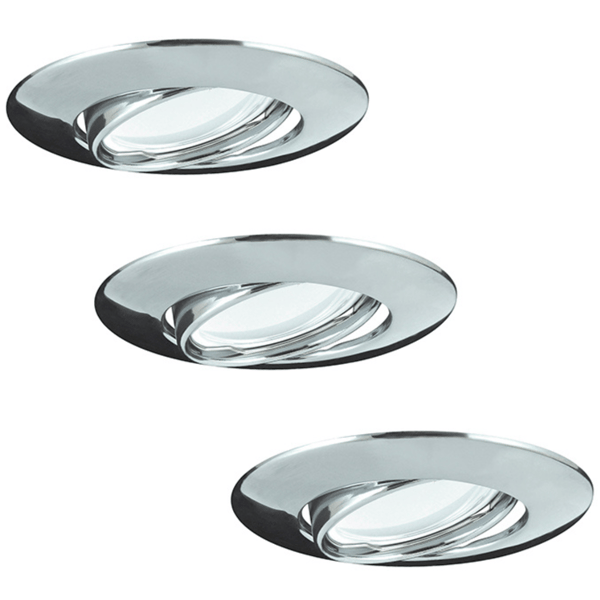 LED-ramar runda krom 3-pack OLIN 306197 Polux