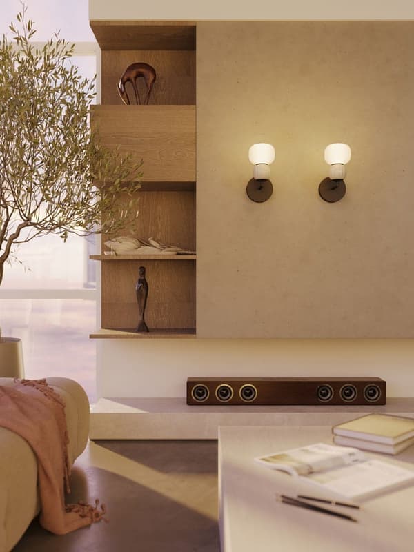 Dekorativ væglampe sort-grå riflet LED 5W MODERN Maxlight