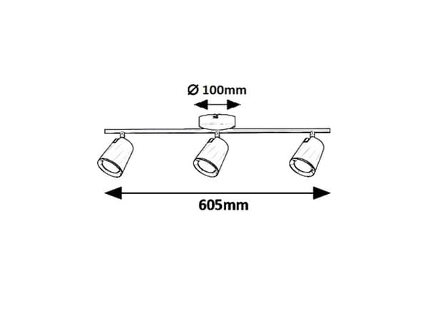 Vit LED-ljuslist 18W Solange 5047 Rabalux