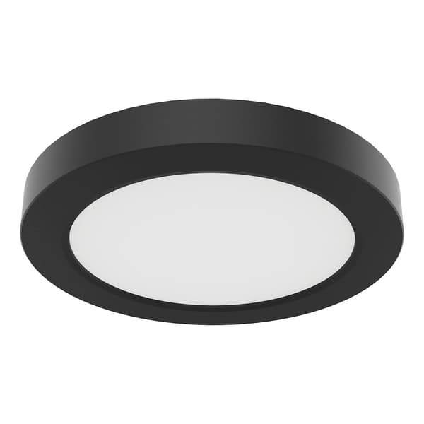 Moderne rund loftslampe Ø14cm sort LED 6W variabel farve EVORA Milagro