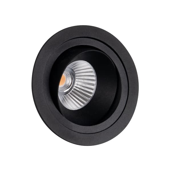Infälld rörlig spotlight svart rund LED 10W HIDEN Maxlight