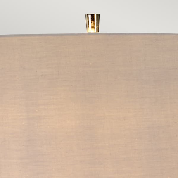 Bordslampa silver med grå lampskärm Vicenza E27 60W Elstead