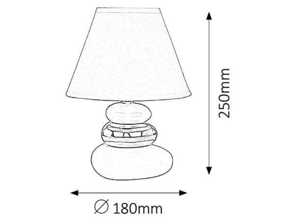 Lampe med skærm til soveværelset sort E14 Salem 4950 Rabalux