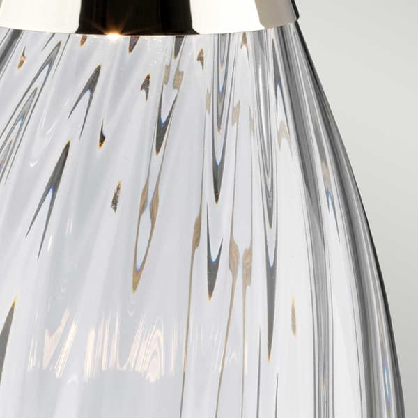 Bordlampe røget glas med grå skærm 60 cm Lena E27 60W Elstead