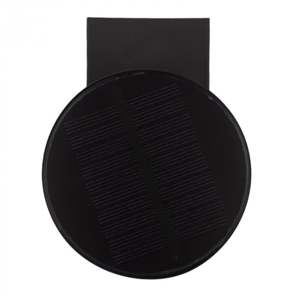 Rund solcellsvägglampa grå-svart LED 0.6W skymningssensor Ecolight