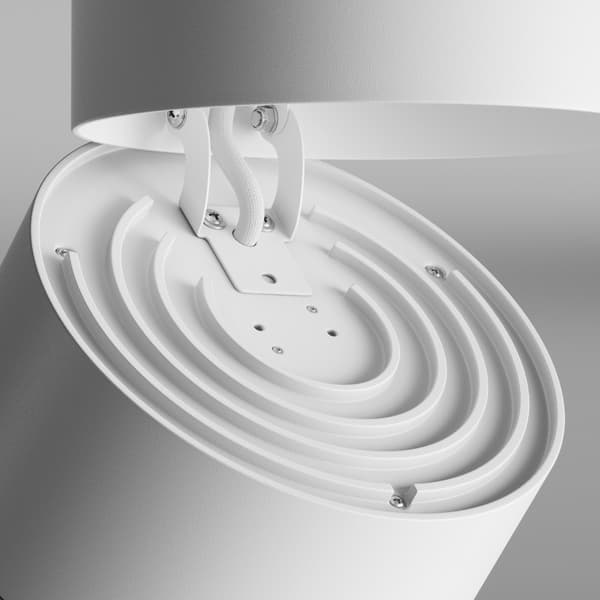 Takspotlight modern vit rund rörlig LED 15W YIN Maytoni Technical