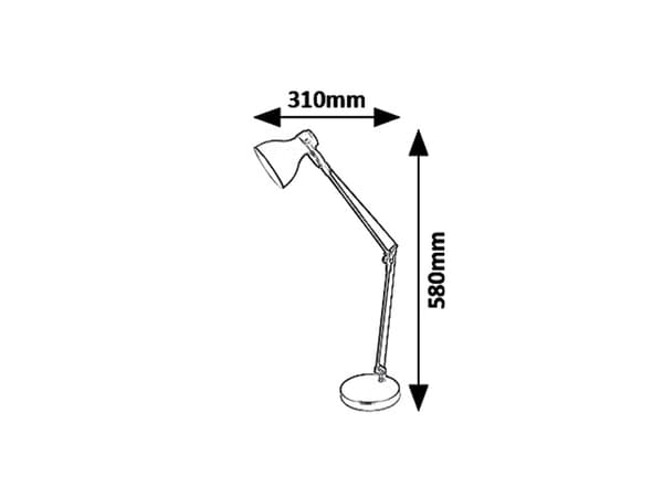 Carter 6408 Rabalux E14 mat sort tegnebordslampe