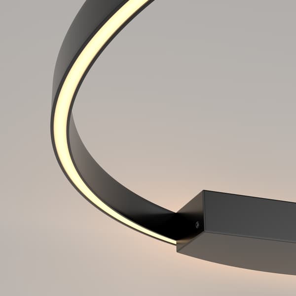 Rund sort væglampe Rim Maytoni MOD058WL-L50B3K