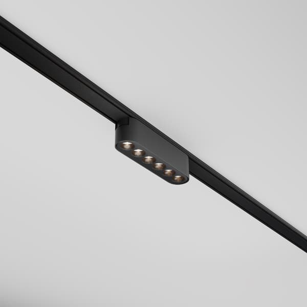 1-faset skinnespot sort lineær LED 6W 3000K POINTS Maytoni Technical