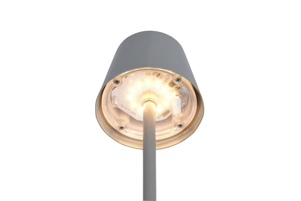 Bordlampe moderne grå-sort trådløs konisk skærm IP44 LED 1.6W DIAZ RL