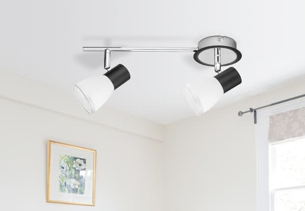 Loftspot sort / hvid E14 2x40W Ati 5977 Rabalux