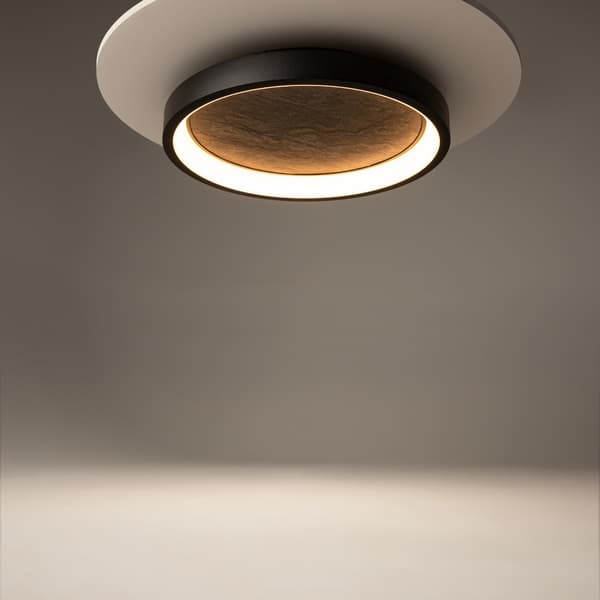 Art deco loftlampe sort rund tekstureret steninteriør LED 40W ORIGN Maytoni
