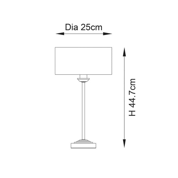 Klassisk antik messing bordlampe med skærm 1xE14 7W HIGHCLERE Endon