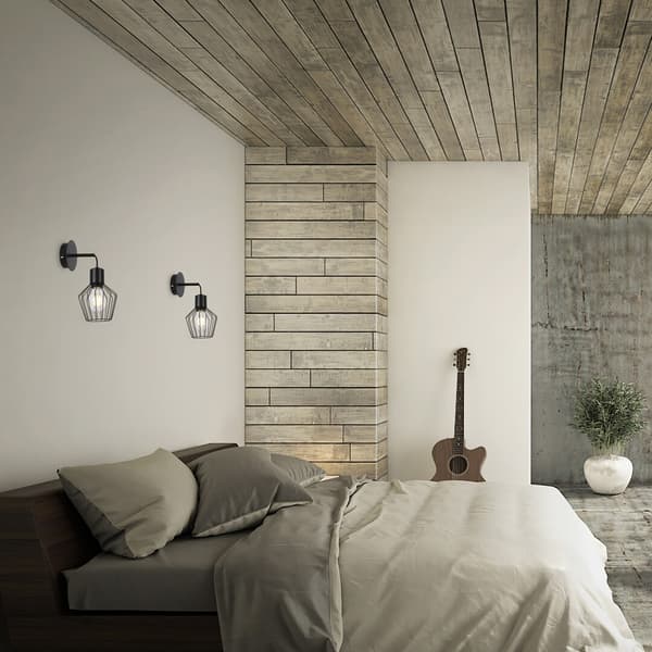 Moderne væglampe E27 sort Belano 3538 Rabalux