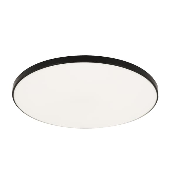 Moderne sort-hvid rund badeværelsesloftlampe Ø37cm neutral farve LED 24W DOWBOR Struhm