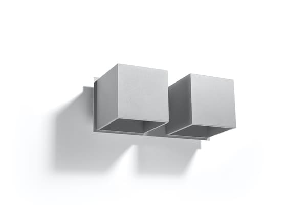 Seinävalaisin QUAD 2 harmaa Sollux Lighting SL.0658