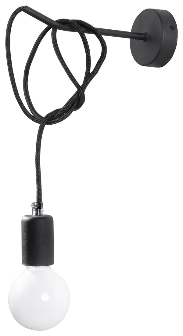 Seinävalaisin EDISON Musta Sollux Lighting SL.0373
