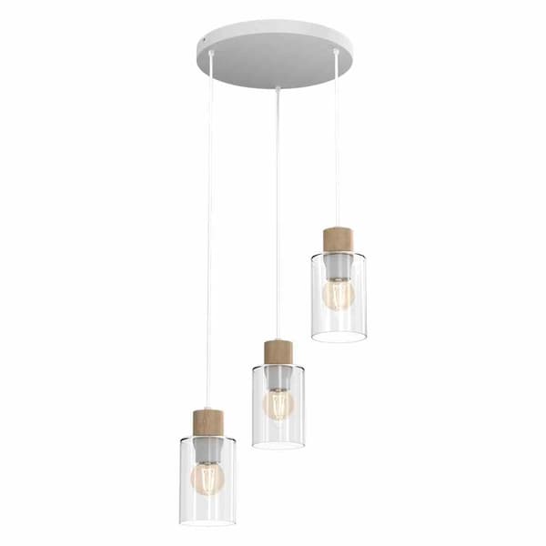 Milagro MADERA MLP8556 hvid pendel lysekrone