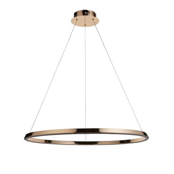 Moderne pendellampe Ø80cm guld ring LED 43.5W STATEN Endon
