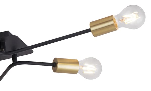 Industriel loftlampe E27 6x15W sort 2103 Lanny Rabalux