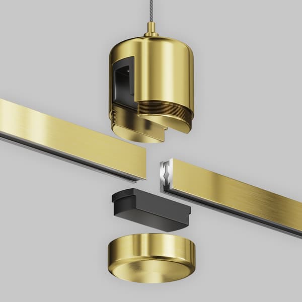 Wireophæng med lige strømstik messing FLARITY Maytoni Technical