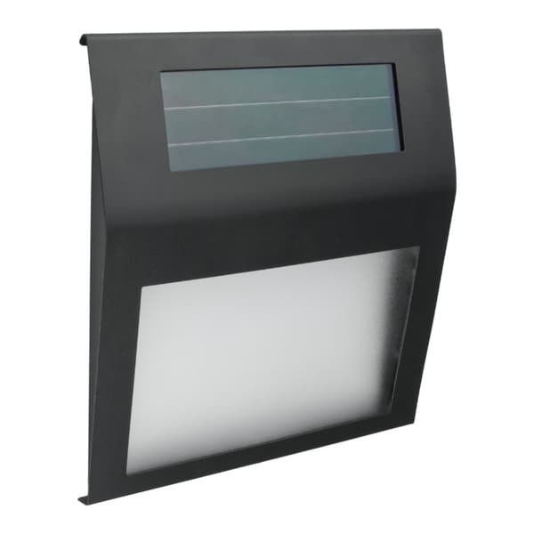 LED solcellelampe sort oplyst husnummer IP44 DPM