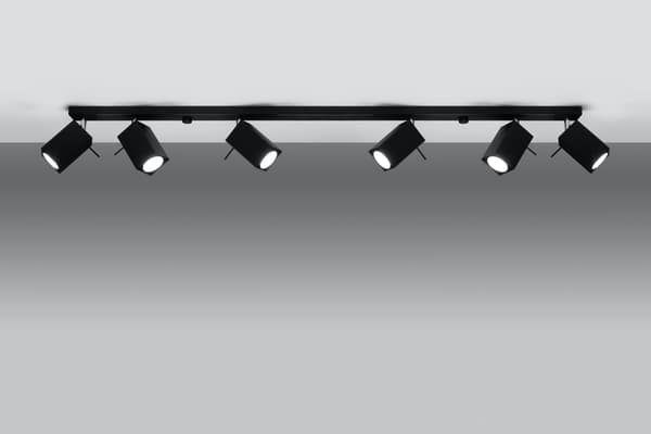 Loftlampe MERIDA 6L Sort Sollux Lighting SL.0460