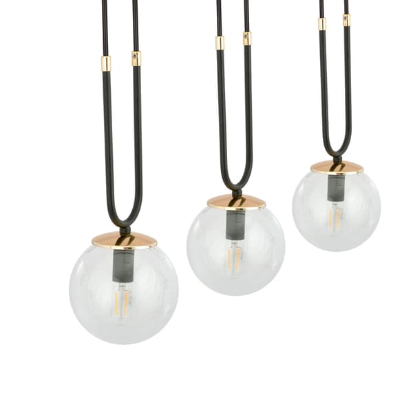 Lysekrone Emibig 3xE14 40W GLAM 3 SORT/TRANSPARENT 1114/3