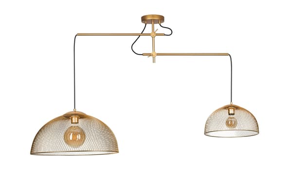 Industriel dobbelt pendellampe guld CONCEPT 2xE27 60W P0454 Maxlight