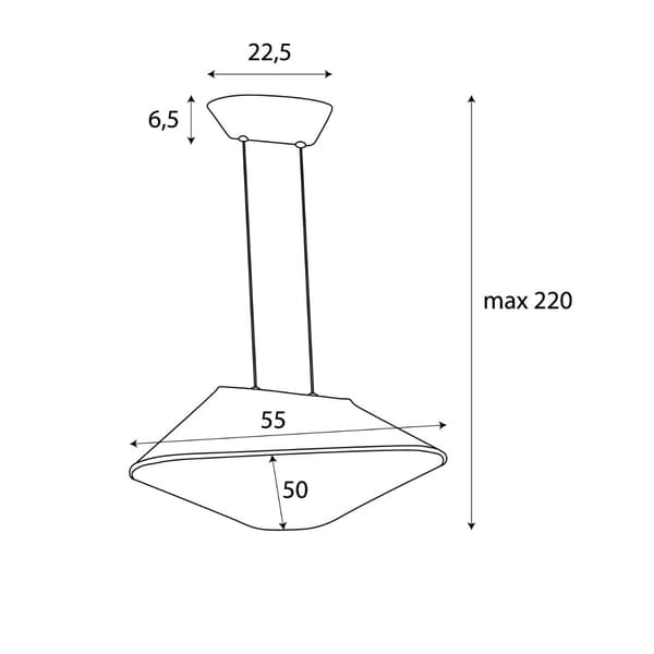 Hänglampa svart geometrisk filtskärm CARBON LED 8W P0567 Maxlight