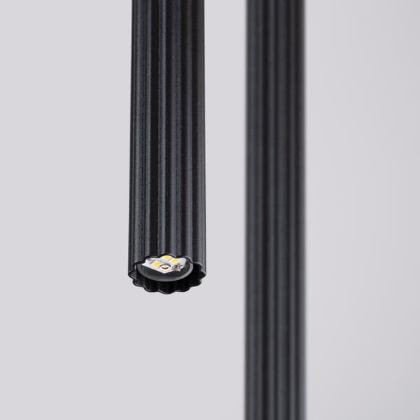 Moderne rund pendellampe med sorte rillede rør 2xG9 8W ARCHE Sollux Lighting