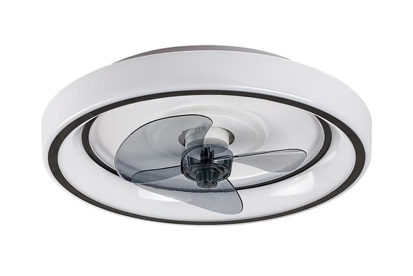 HORACIO 71009 musta LED-kattotuuletin valolla