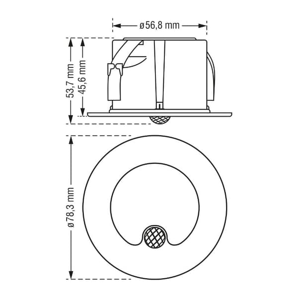 LED-trappbelysning 1.2W rund vit DPM