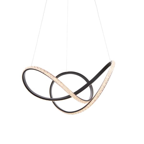 Moderne sort LED-pendellampe 42W FRANCISCA Endon