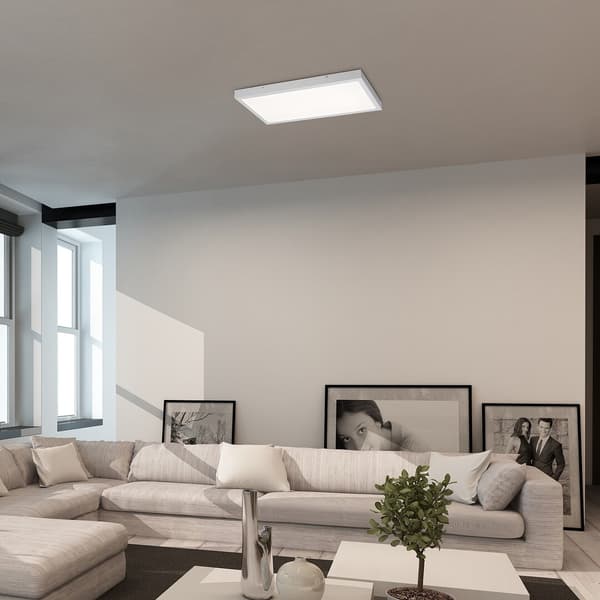 Moderne loftslampe til stue kontor hvid rektangulær LED 24W DAMEK2 Rabalux
