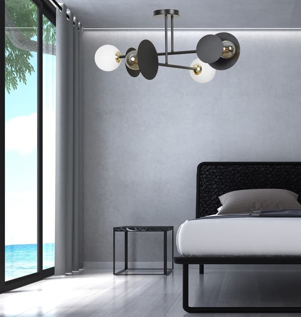 LOFTLAMPE Emibig 2xE27 60W MINERVA 4 BLACK 612/4