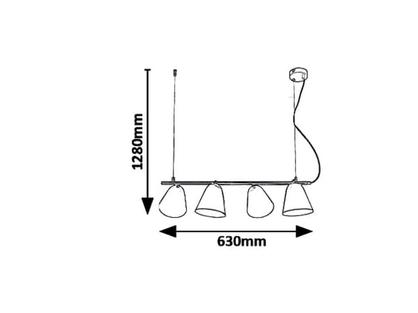 Pendellampe 4-punkts E14 4x40W sort farve 5377 Alder Rabalux