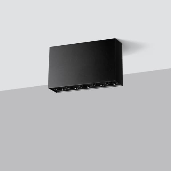 Moderne rektangulær sort LED 11W loftspot SOLANA PU.1212 Pure Lume