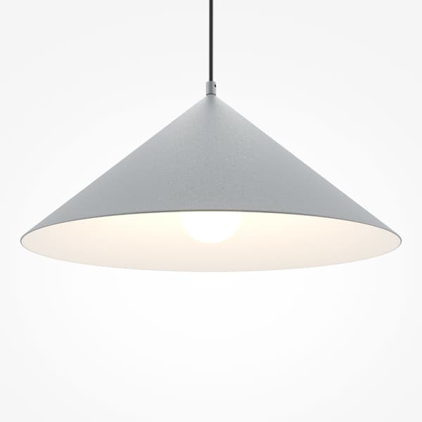 Industriel pendellampe grå konisk skærm 1xE27 40W BASIC COLORS Maytoni